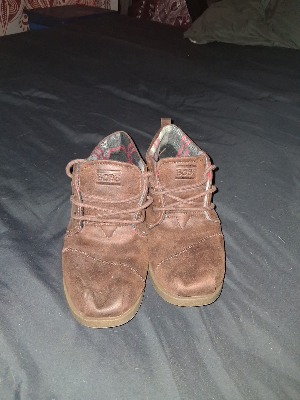 Skechers BOBS Men's Brown Suede Chukka Lace-Up Boots